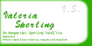 valeria sperling business card